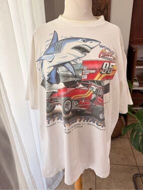 Vintage World of Outlaws Attack the Track Shark Sprint Car T-Shirt